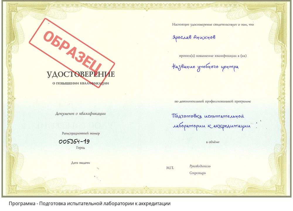 Подготовка испытательной лаборатории к аккредитации Георгиевск