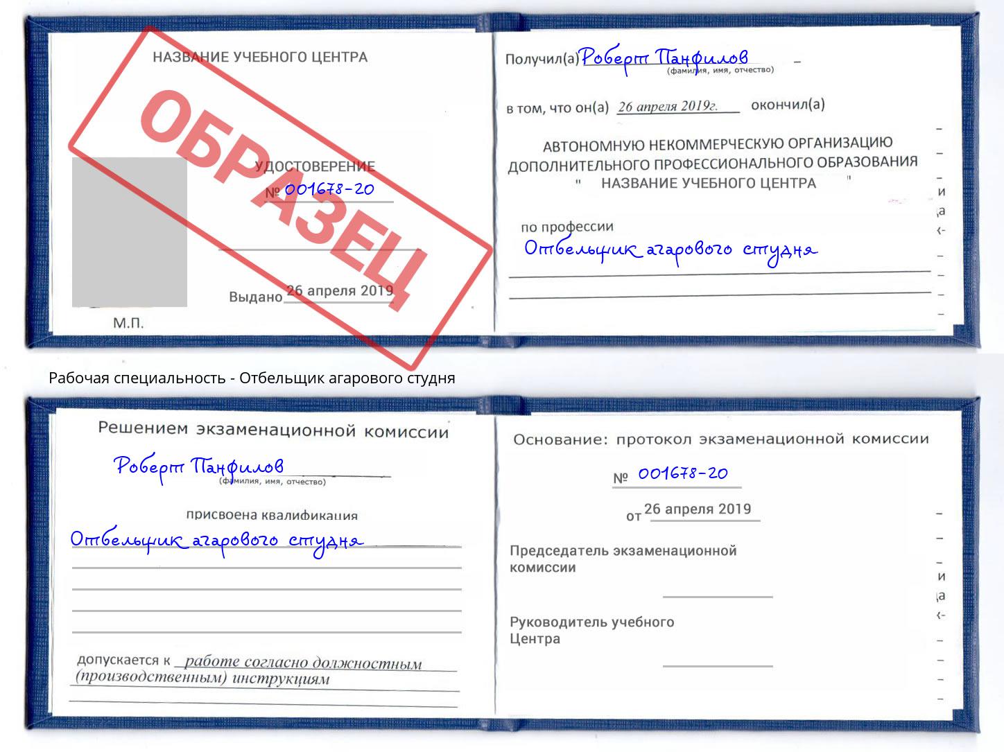 Отбельщик агарового студня Георгиевск